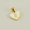 Wholesale Stainless Steel Heart Shaped Letter Pendant Clavicle Chain With Electroplating