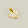 Wholesale Stainless Steel Heart Shaped Letter Pendant Clavicle Chain With Electroplating