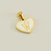 Wholesale Stainless Steel Heart Shaped Letter Pendant Clavicle Chain With Electroplating