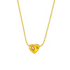 Wholesale Stainless Steel Heart Shaped Pendant Necklace With Electroplating For Women
