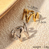Wholesale Stainless Steel Heart Shaped Ring Electroplated Natural Hip Hop Style For Women