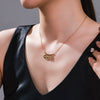 Wholesale Stainless Steel Heart Tassel Necklace 14K Goldplated Electroplating For Women