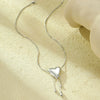 Wholesale Stainless Steel Heart Tassel Pendant Necklace With 18K Vacuum Electroplated Chain For Women