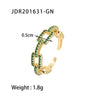 Wholesale Stainless Steel Heart Zircon Ring With Electroplating For Women