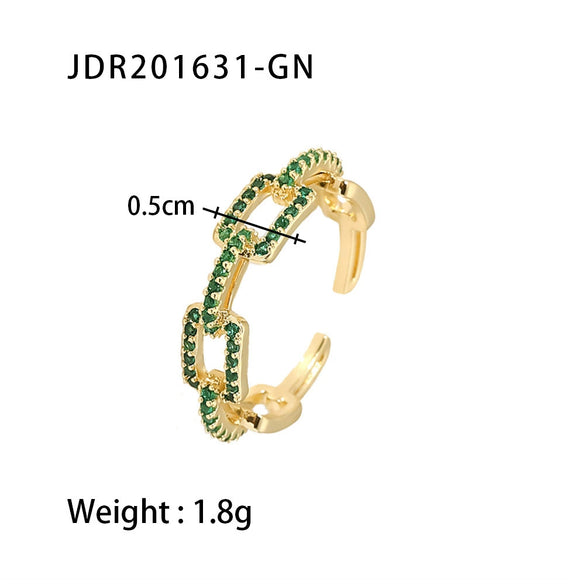 Wholesale Stainless Steel Heart Zircon Ring With Electroplating For Women