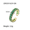 Wholesale Stainless Steel Heart Zircon Ring With Electroplating For Women