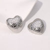 Wholesale Stainless Steel Heartshaped Earrings For Women With Electroplating Design