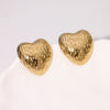 Wholesale Stainless Steel Heartshaped Earrings For Women With Electroplating Design