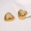 Wholesale Stainless Steel Heartshaped Earrings For Women With Electroplating Design