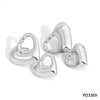 Wholesale Stainless Steel Heartshaped Electroplated Earrings With Geometric Design For Women