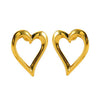 Wholesale Stainless Steel Heartshaped Electroplated Fashion Retro Women's Earrings