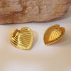 Wholesale Stainless Steel Heartshaped Electroplated Women's Earrings