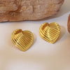 Wholesale Stainless Steel Heartshaped Electroplated Women's Earrings