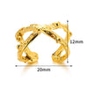 Wholesale Stainless Steel Heartshaped Electroplating Unisex And Women's Personality Open Ring