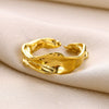 Wholesale Stainless Steel Heartshaped Electroplating Unisex And Women's Personality Open Ring