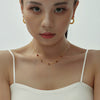 Wholesale Stainless Steel Heartshaped Geometric Light Luxury Electroplated Clavicle Necklace For Women