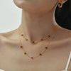 Wholesale Stainless Steel Heartshaped Geometric Light Luxury Electroplated Clavicle Necklace For Women