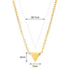 Wholesale Stainless Steel Heartshaped Geometric Pendant Necklace With Electroplating Treatment And Snake Bone Chain