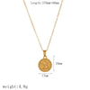 Wholesale Stainless Steel Heartshaped Geometric Texture Pendant Necklace With Electroplating For Women