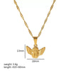 Wholesale Stainless Steel Heartshaped Geometric Texture Pendant Necklace With Electroplating For Women