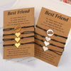 Wholesale Stainless Steel Heartshaped Handwoven Friendship And Parentchild Bracelet