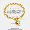 Wholesale Stainless Steel Heartshaped 18K Goldplated Bracelet For Women
