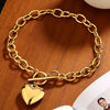 Wholesale Stainless Steel Heartshaped 18K Goldplated Bracelet For Women