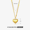 Wholesale Stainless Steel Heartshaped 18K Goldplated Love Necklace In Ins Style