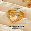 Wholesale Stainless Steel Heartshaped Love Ring Electroplated For Women