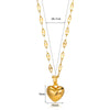 Wholesale Stainless Steel Heartshaped Pendant Necklace Plated With Gold
