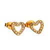 Wholesale Stainless Steel Heartshaped Plants And Flowers Pattern Electroplated Love Zircon Earrings And Necklace Set For Women