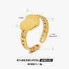 Wholesale Stainless Steel Heartshaped Ring Electroplated For Ladies