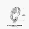 Wholesale Stainless Steel Heartshaped Ring For Women With Electroplating And Niche Design