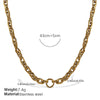 Wholesale 316L Stainless Steel Hiphop Style Geometric Necklace For Women Goldplated Electroplating