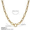 Wholesale 316L Stainless Steel Hiphop Style Geometric Necklace For Women Goldplated Electroplating