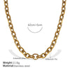Wholesale 316L Stainless Steel Hiphop Style Geometric Necklace For Women Goldplated Electroplating