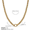 Wholesale 316L Stainless Steel Hiphop Style Geometric Necklace For Women Goldplated Electroplating