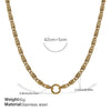 Wholesale 316L Stainless Steel Hiphop Style Geometric Necklace For Women Goldplated Electroplating
