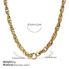 Wholesale 316L Stainless Steel Hiphop Style Geometric Necklace For Women Goldplated Electroplating