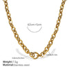 Wholesale 316L Stainless Steel Hiphop Style Geometric Necklace For Women Goldplated Electroplating