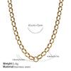 Wholesale 316L Stainless Steel Hiphop Style Geometric Necklace For Women Goldplated Electroplating