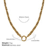 Wholesale 316L Stainless Steel Hiphop Style Geometric Necklace For Women Goldplated Electroplating