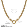 Wholesale 316L Stainless Steel Hiphop Style Geometric Necklace For Women Goldplated Electroplating