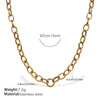 Wholesale 316L Stainless Steel Hiphop Style Geometric Necklace For Women Goldplated Electroplating
