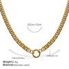 Wholesale 316L Stainless Steel Hiphop Style Geometric Necklace For Women Goldplated Electroplating