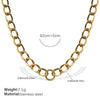 Wholesale 316L Stainless Steel Hiphop Style Geometric Necklace For Women Goldplated Electroplating