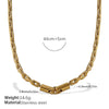 Wholesale 316L Stainless Steel Hiphop Style Geometric Necklace For Women Goldplated Electroplating