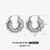 Wholesale Stainless Steel Hollow Bamboo Geometric Retro Style Electroplated Earrings For Women