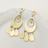 Wholesale Stainless Steel Hollow Dropshaped Electroplated French Retro Earrings