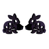 Wholesale Stainless Steel Hollow Flower And Rabbit Animal Earrings For Women With Electroplating Treatment